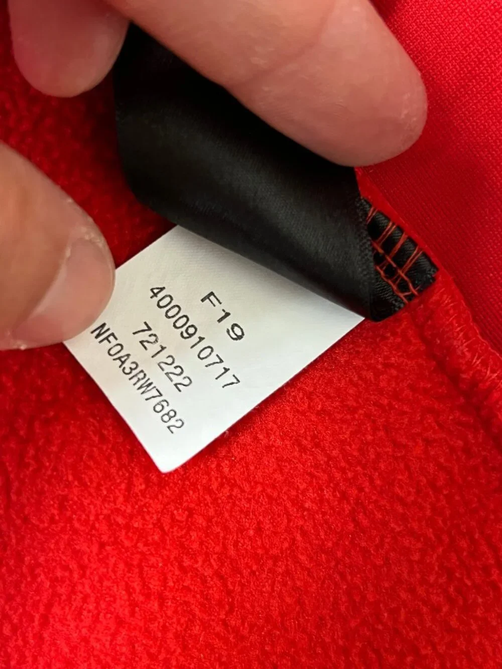 TNF The North Face Denali 2 fleece jacket men's medium red black